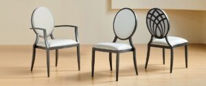 Metal Wood-Grain Chair